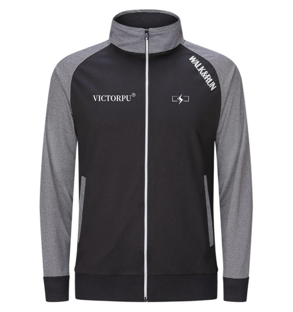 VICTORPU威克特蒲综合运动服赛车长袖黑灰色外套